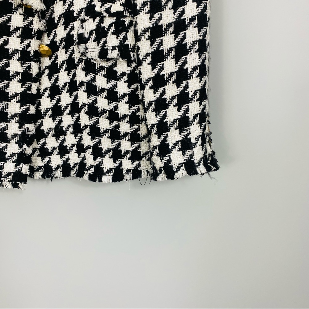 Zara Black and White Houndstooth Blazer - Picture 3 of 9